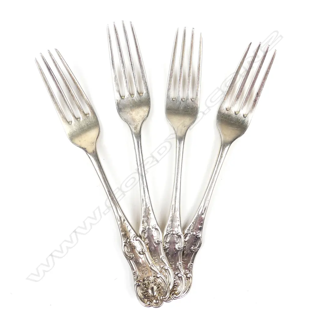 Four Scottish silver forks Image 1++