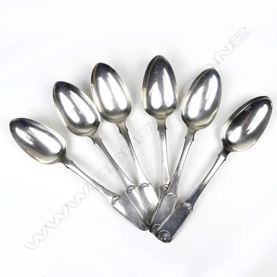 A set of six George IV Scottish silver tablespoons