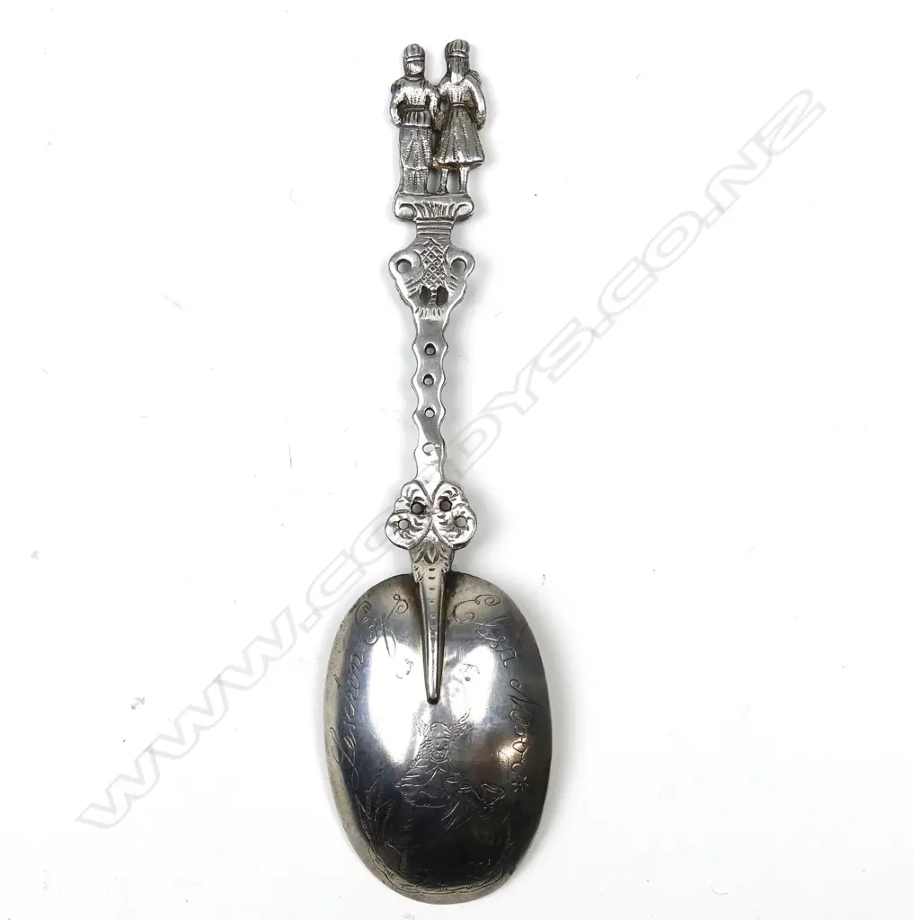 An antique Dutch silver wedding spoon Image 1++