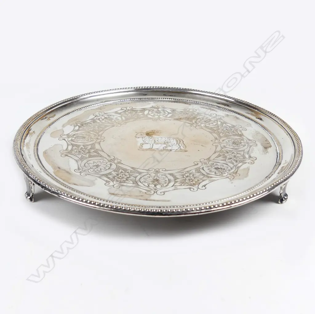A George III Sheffield plate small salver Image 1++