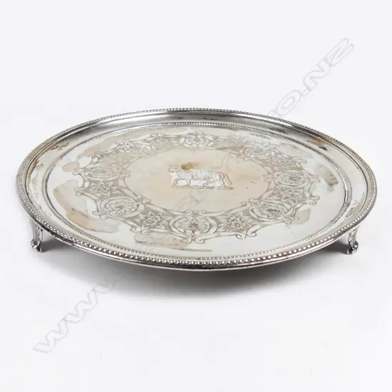 A George III Sheffield plate small salver