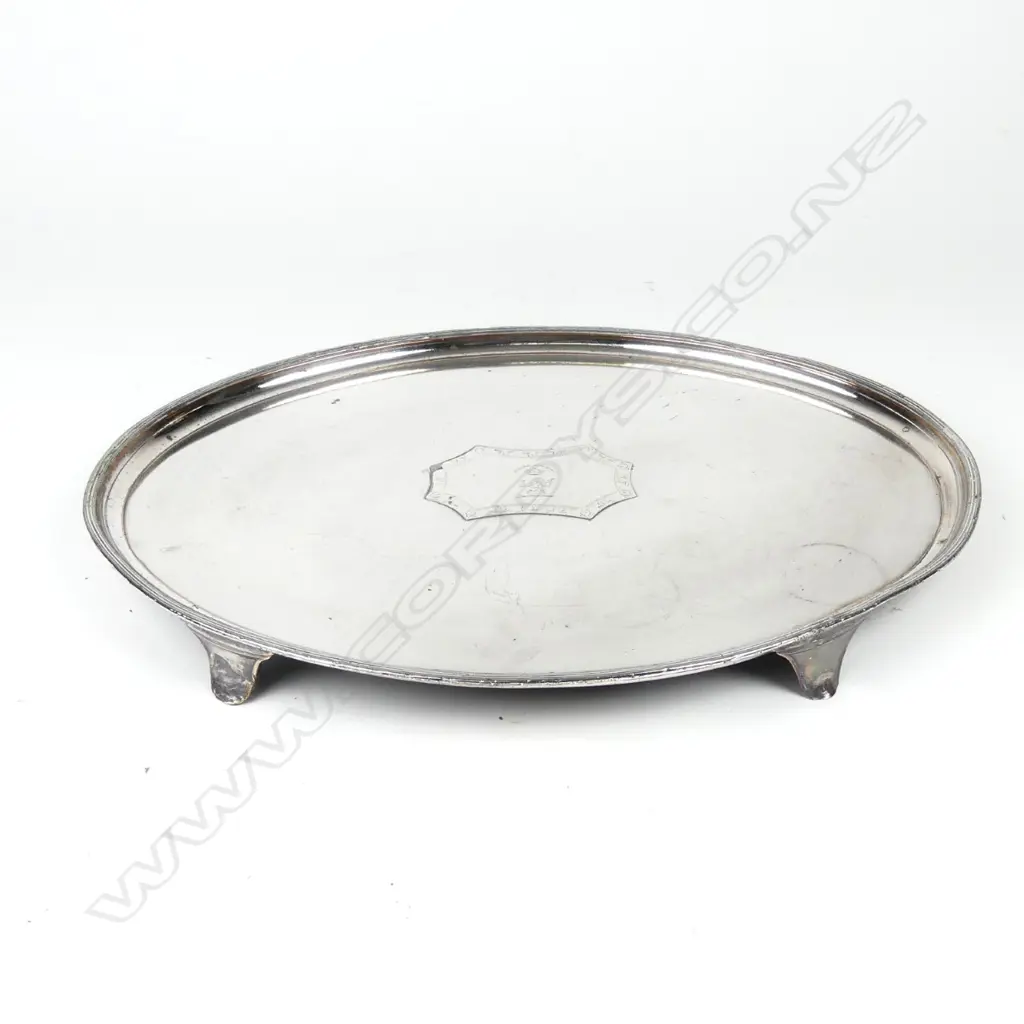 A Victorian Sheffield plate tray Image 1++