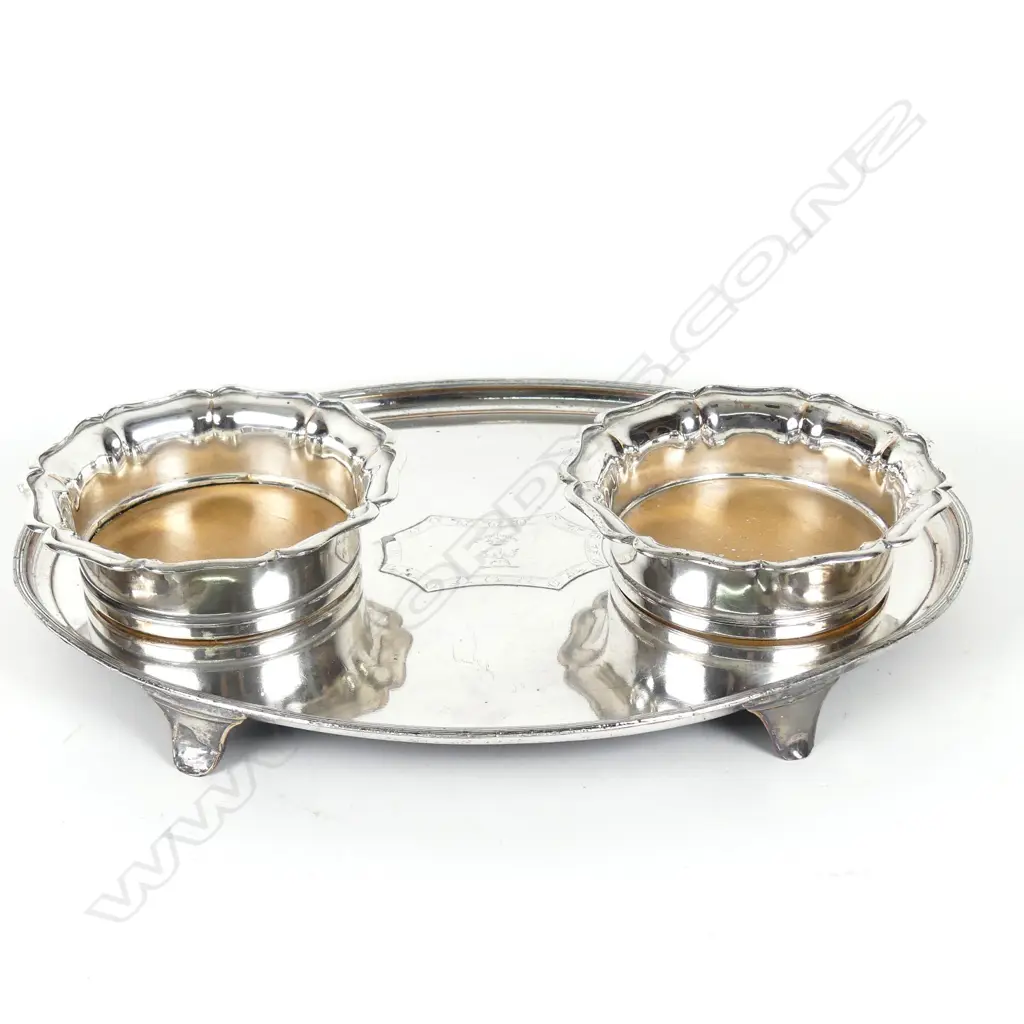 A Victorian Sheffield plate tray Image 1++