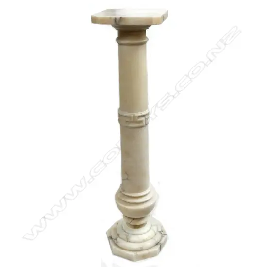 A white marble pedestal