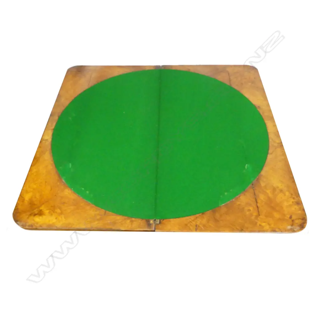 A Victorian walnut card table Image 1++