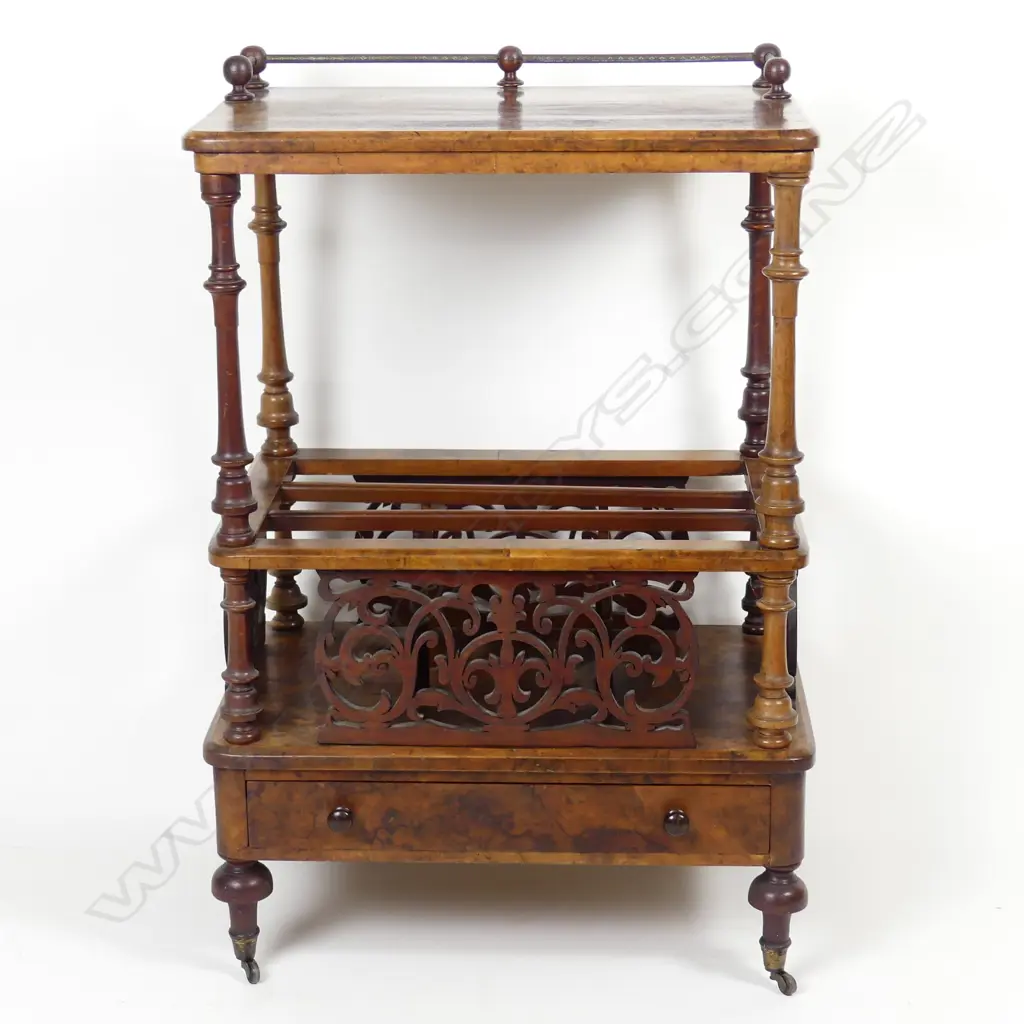 A Victorian walnut music canterbury Image 1++