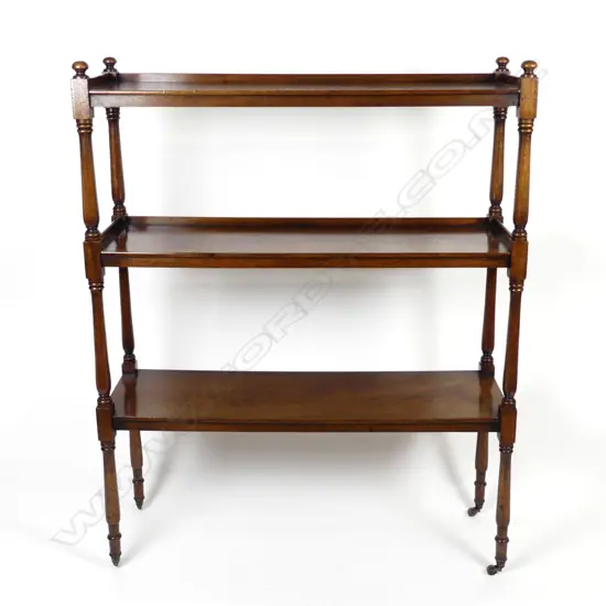 A Victorian mahogany dumb waiter