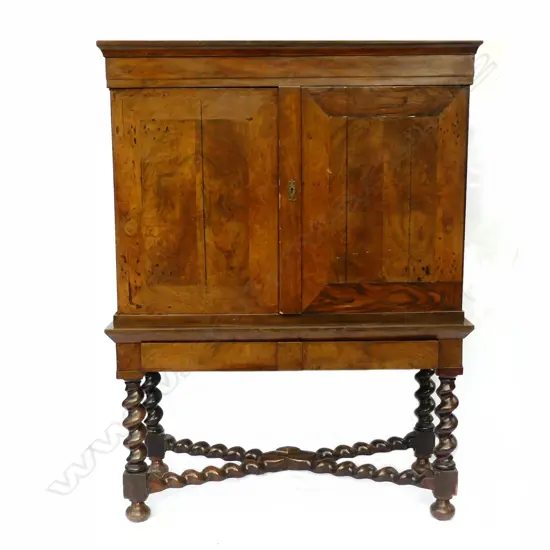 A Georgian mahogany linen press