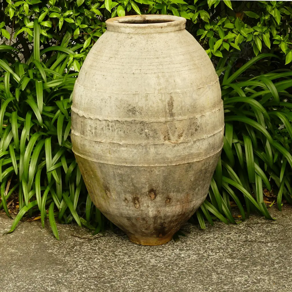 An old Turkish terracotta tall storage jar Image 1++