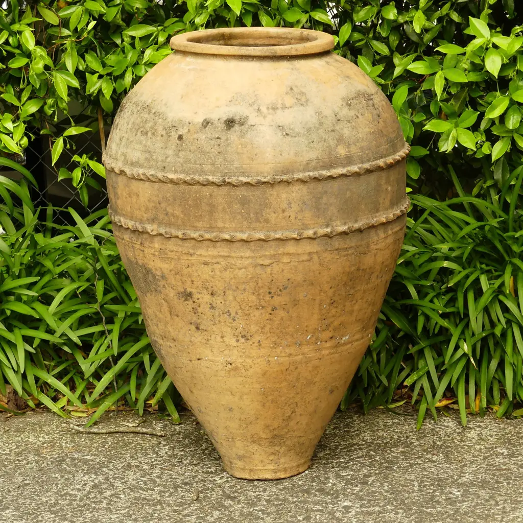 An old Turkish terracotta tall storage jar Image 1++