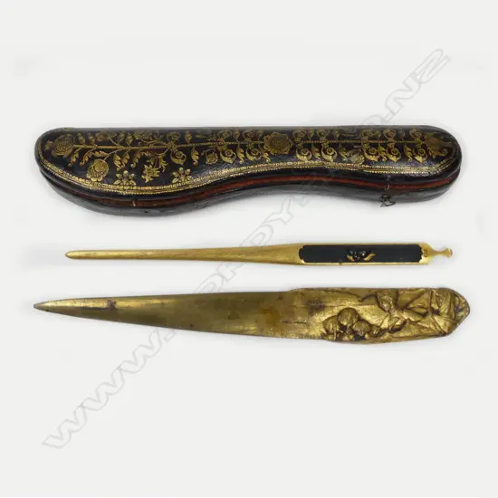 A French brass letter knife