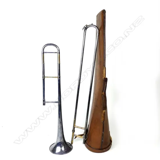 An early 20thC Besson & Co. 'Class A' 'Zephy' slide trombone