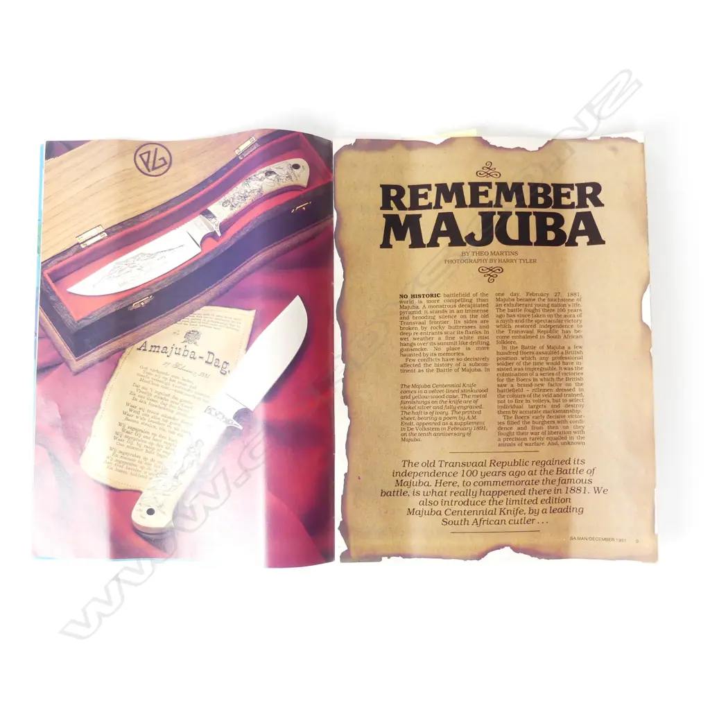 A quality 1981 Majuba (Transvaal) Centennial knife Image 1++