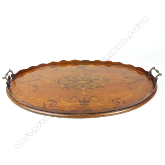 An Edwardian Sheraton Revival tray