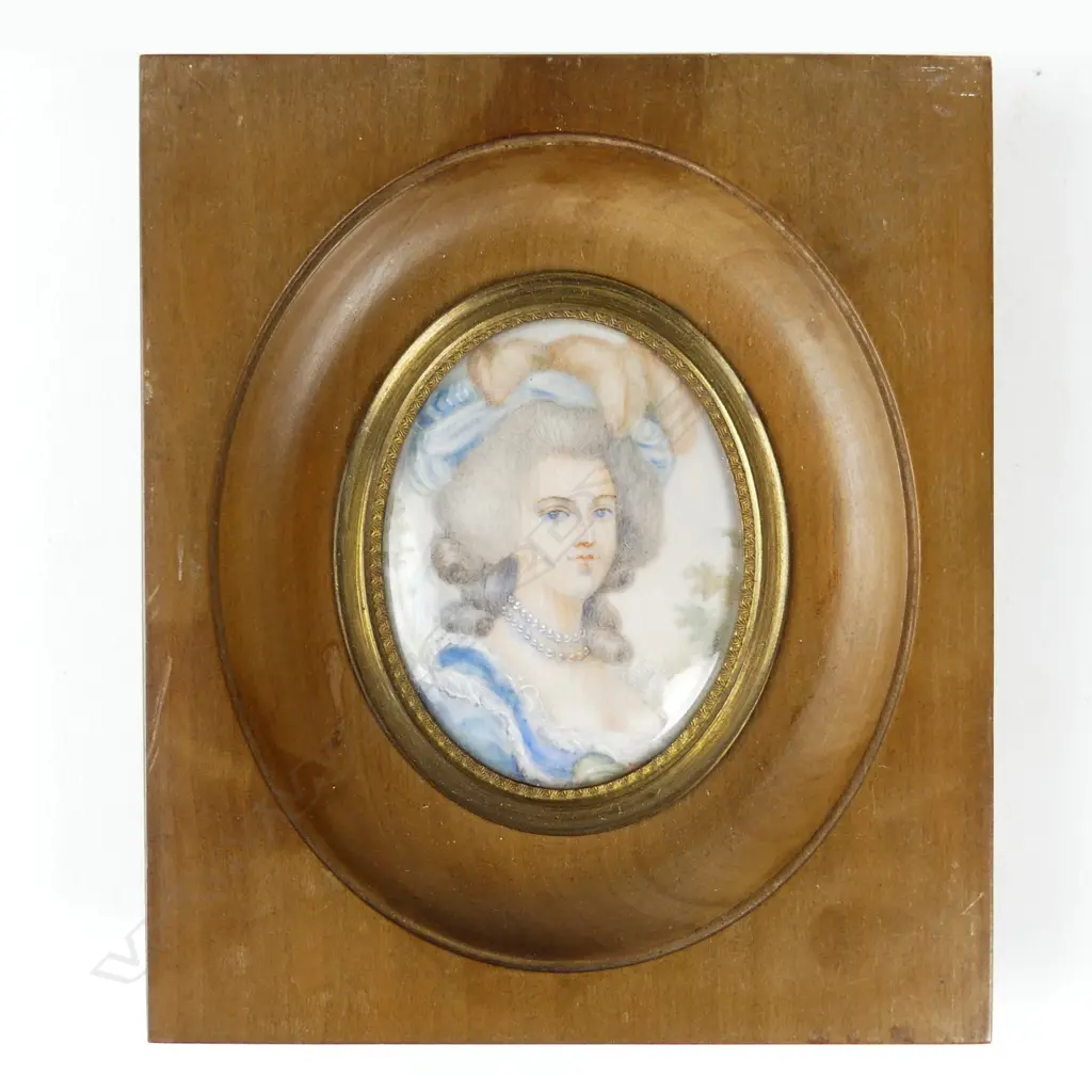 A hand painted portrait miniature on ivory Image 1++
