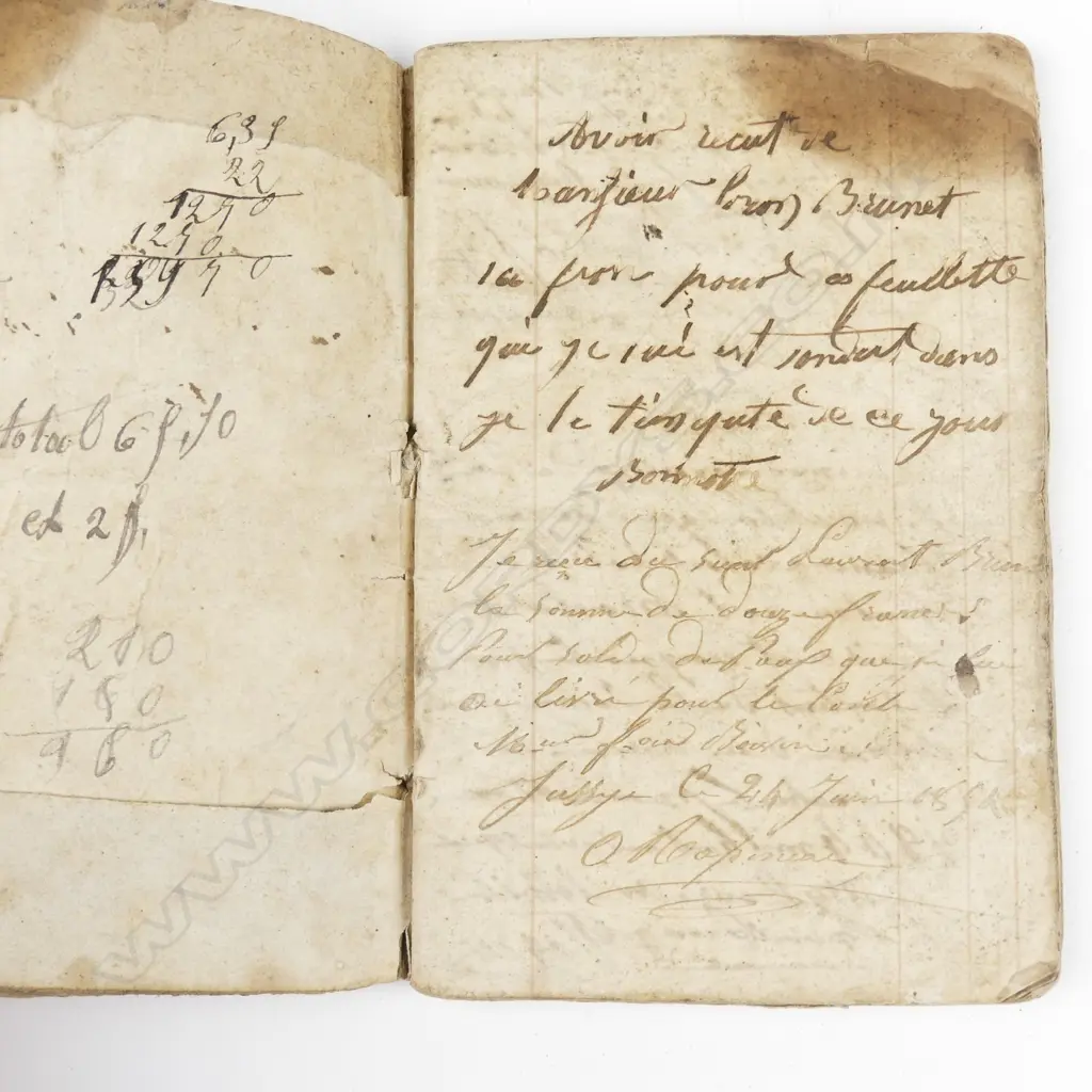 Two 18th/19thC French notebooks Image 1++