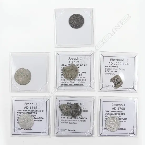 Eight Medieval coins