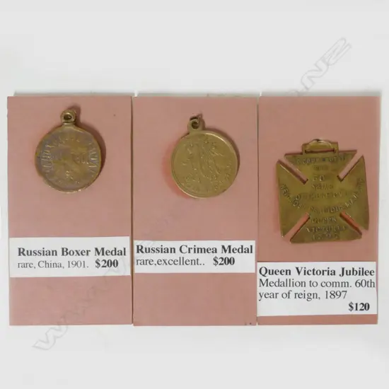 Three various medals