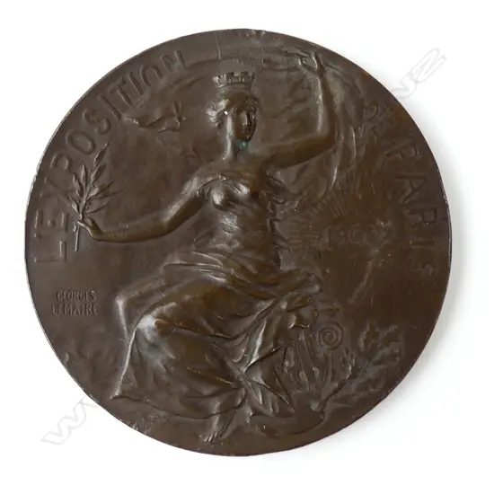 A bronze medallion