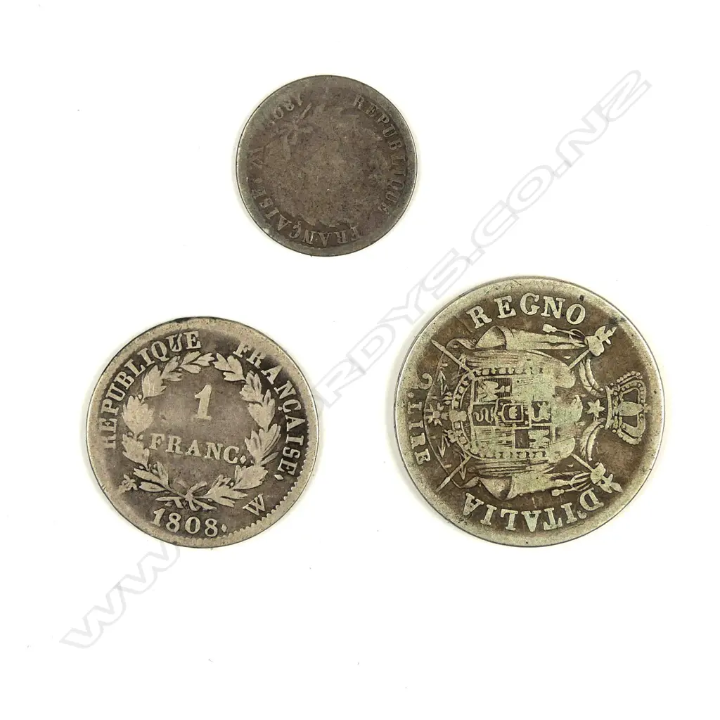 Three French silver coins Image 1++