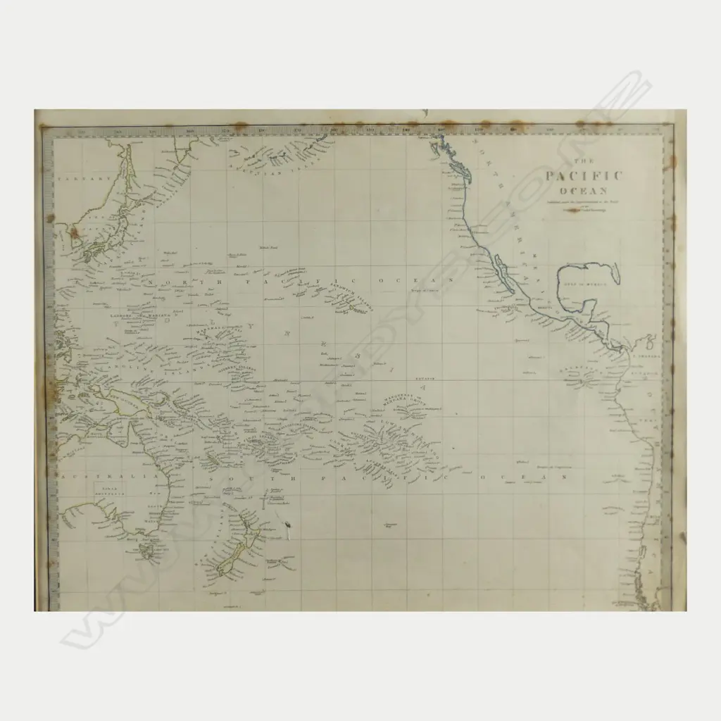 A framed map - The Pacific Ocean Image 1++