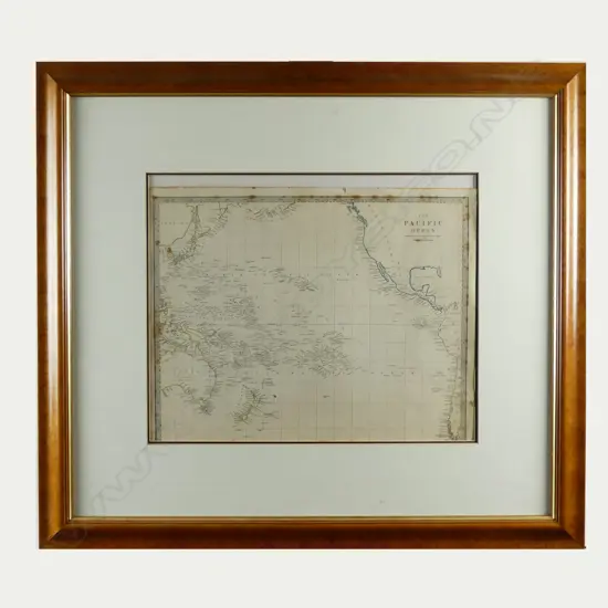 A framed map - The Pacific Ocean