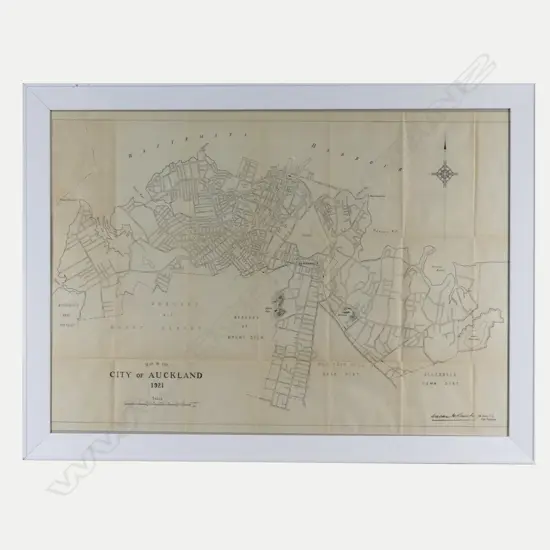 A scarce 'Map of the City of Auckland 1921'