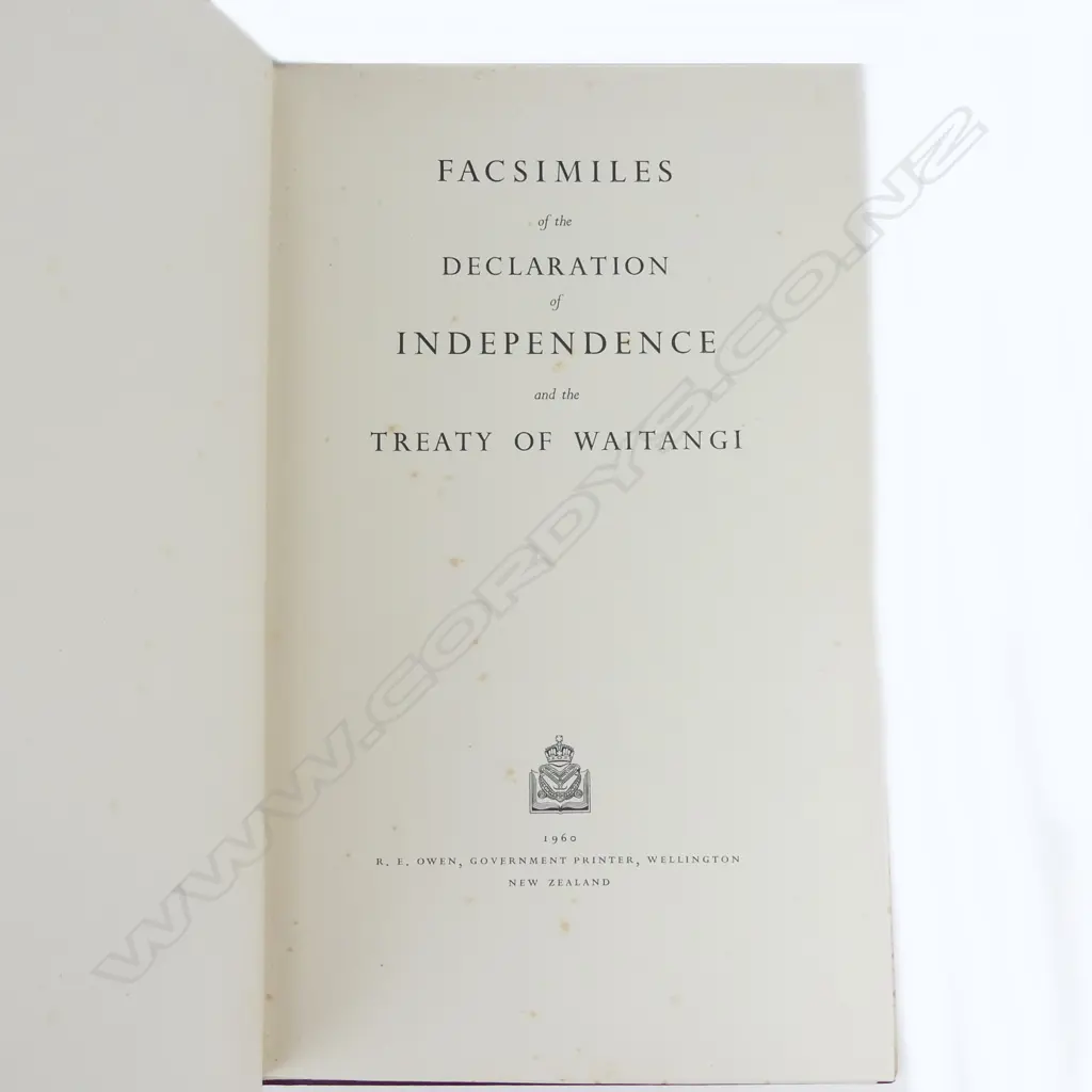 ‘Facsimiles of the Treaty of Waitangi’ (1960) Image 1++