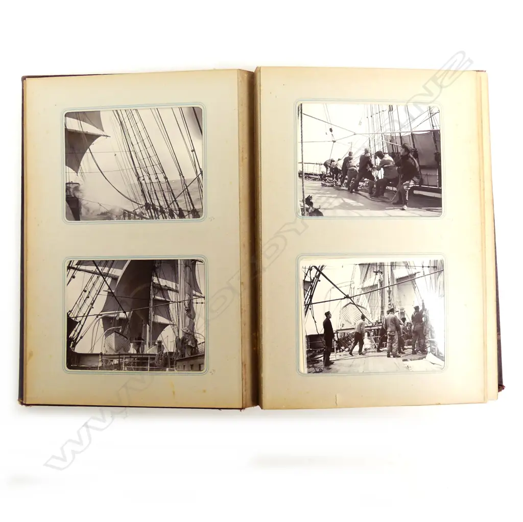 A nautical album c.1900 of photographs pertaining to the Aberdeen Line vessels SS Moravian and the SS Miltiades Image 1++