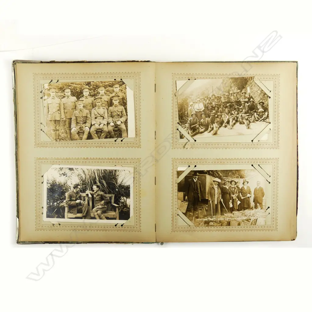 A postcard album including WWI NZEF images Image 1++