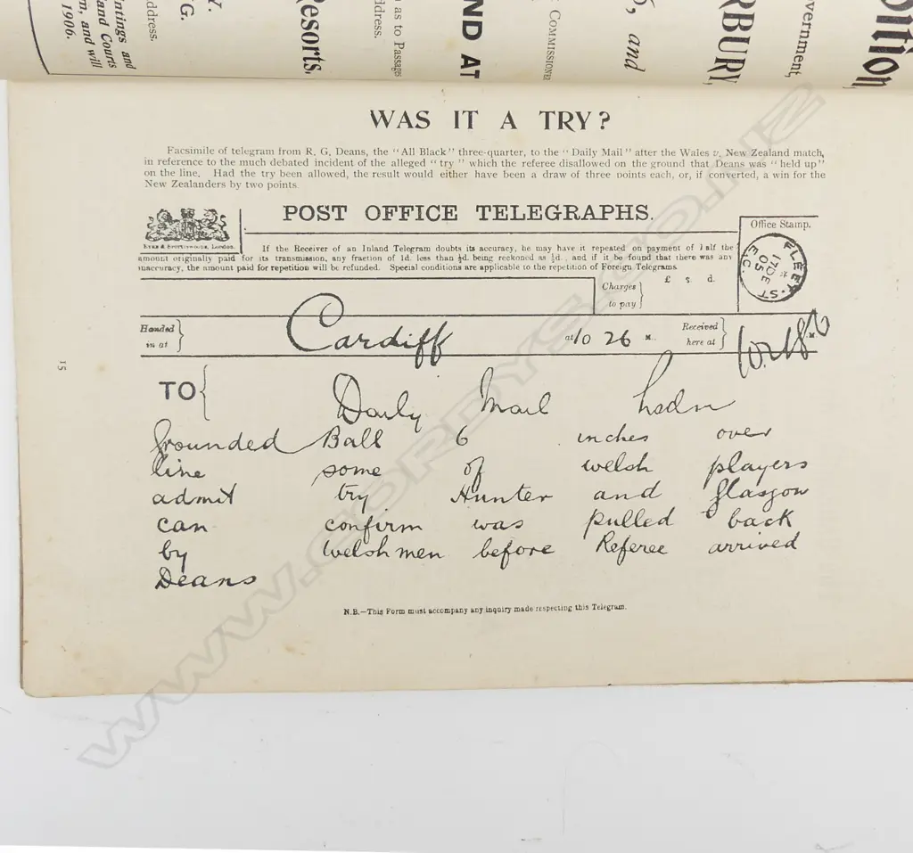 The booklet 'Why the All Blacks Triumphed' Image 1++