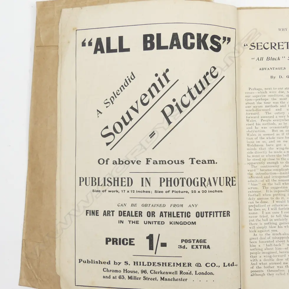 The booklet 'Why the All Blacks Triumphed' Image 1++