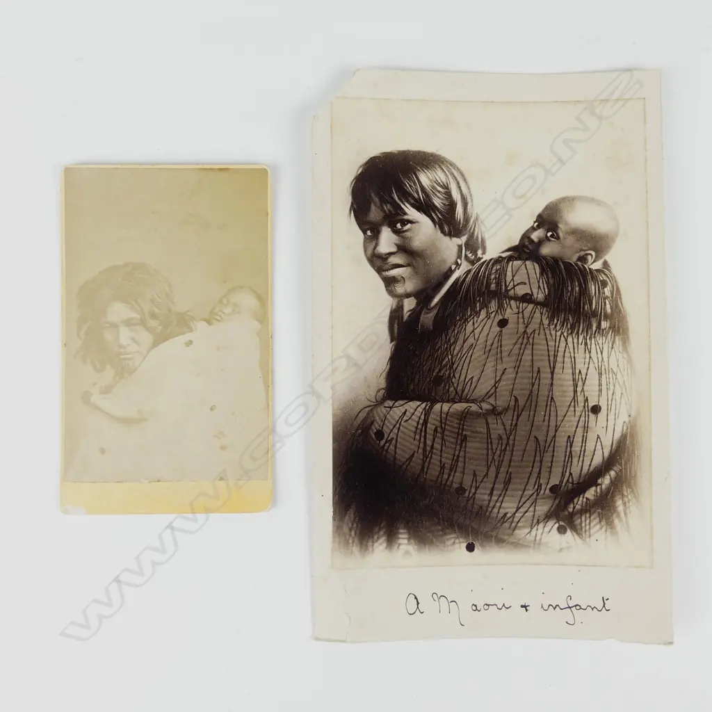 An early photo of a Lindauer painting and a carte de visite attributed to Elizabeth Pulman Image 1++