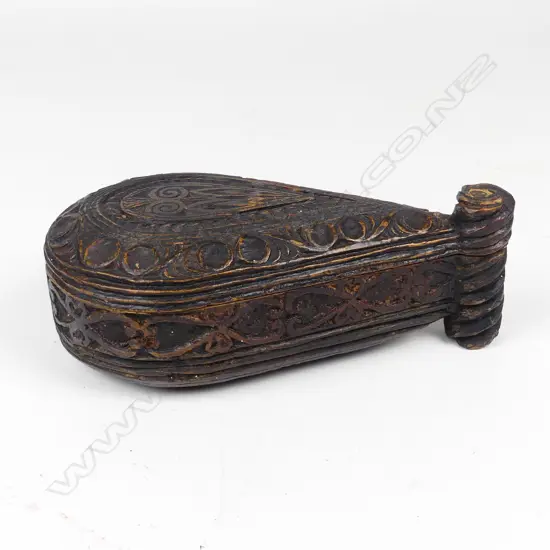 A 19thC folk art carved box