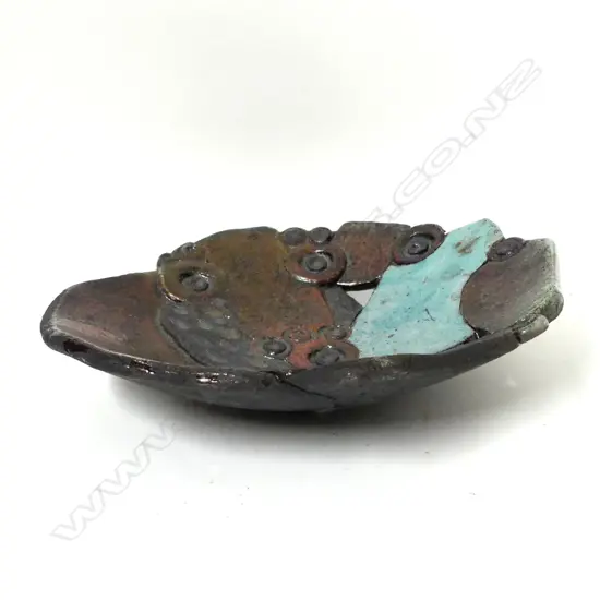 Sally Connolly constructed raku plate