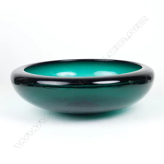 A Holmegaard green glass bowl