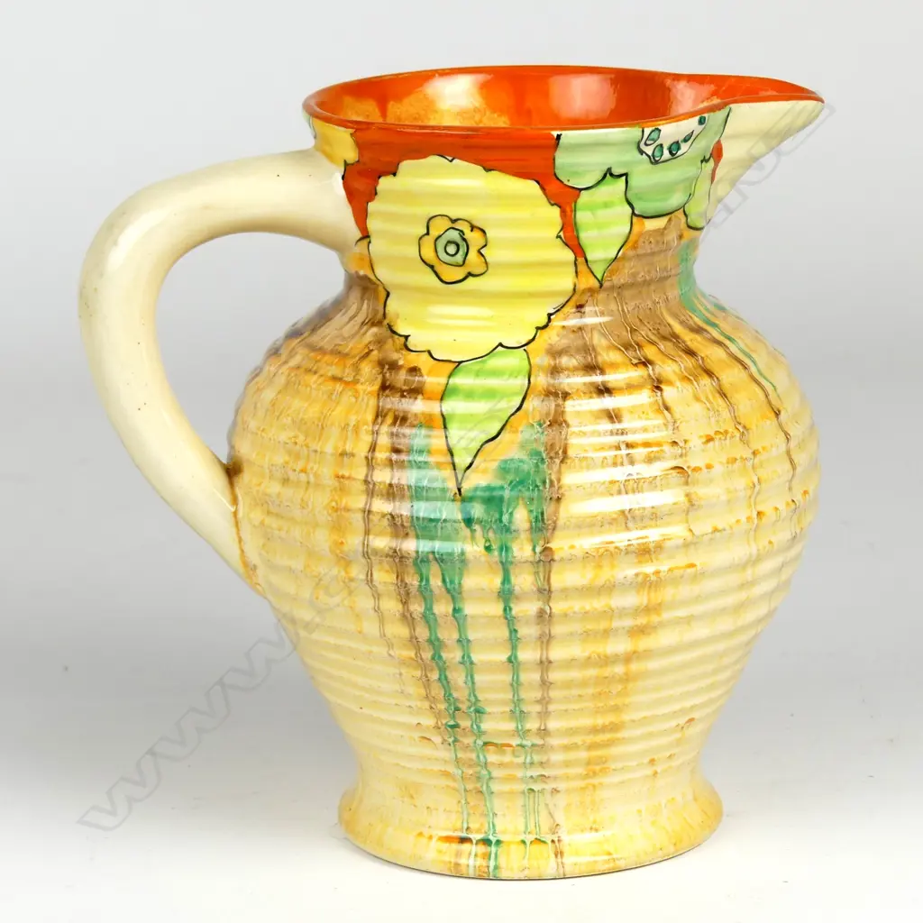 A Clarice Cliff Bizarre jug Image 1++