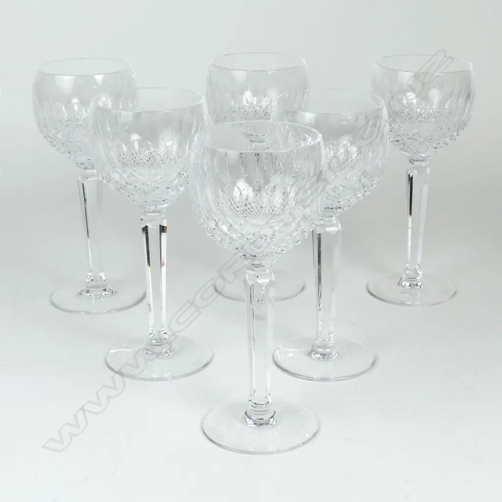 A set of six Waterford wine glasses Image 1++