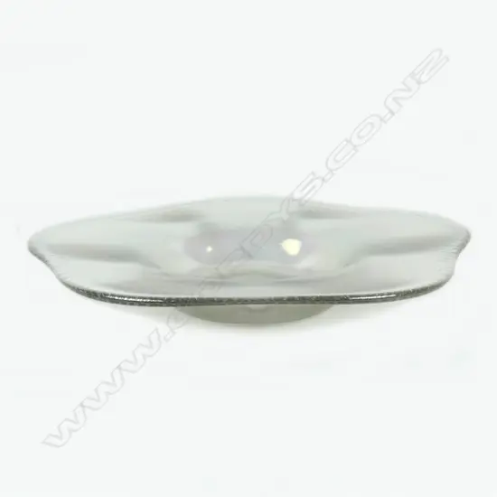 A large iridescent Maastricht glass bowl