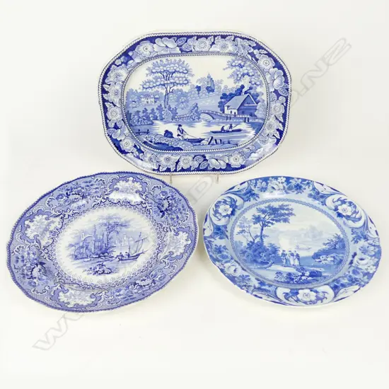 Three 19thC plates