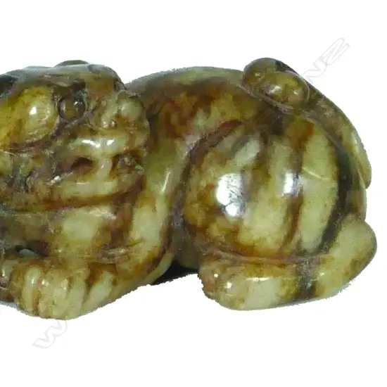 A Chinese carved hardstone lion dog