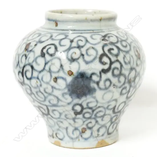 An old Chinese blue and white vase