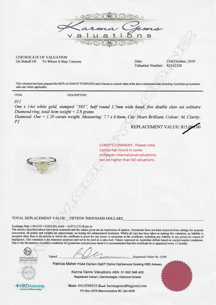 A 14ct white gold diamond solitaire ring Image 1++