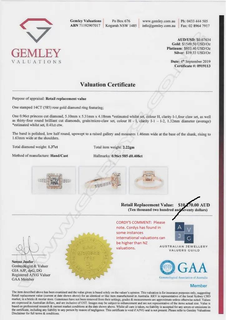 A 14ct rose gold diamond ring Image 1++