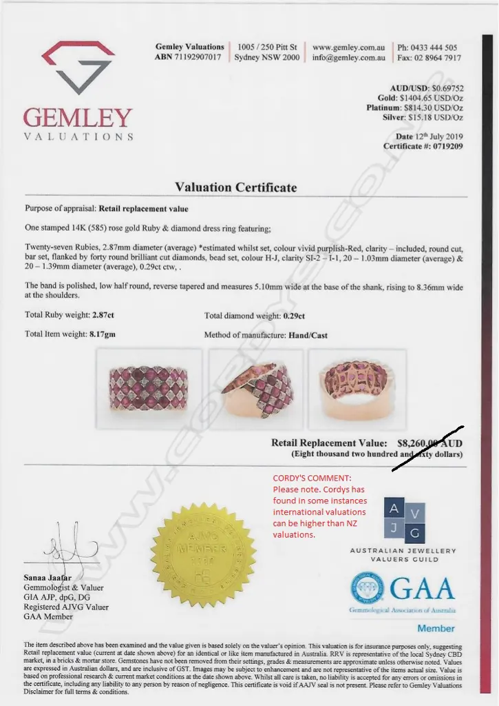 A 14ct rose gold ruby and diamond ring Image 1++