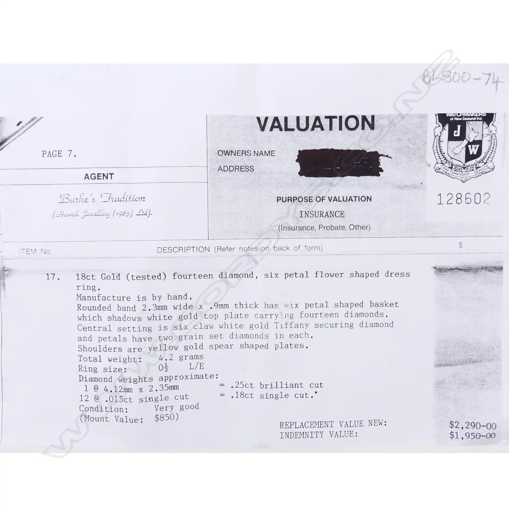 An 18ct gold and diamond ring Image 1++