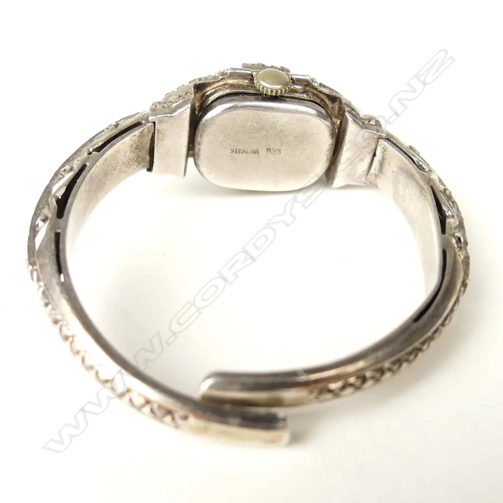 An Art Deco .935 silver cocktail wristwatch Image 1++