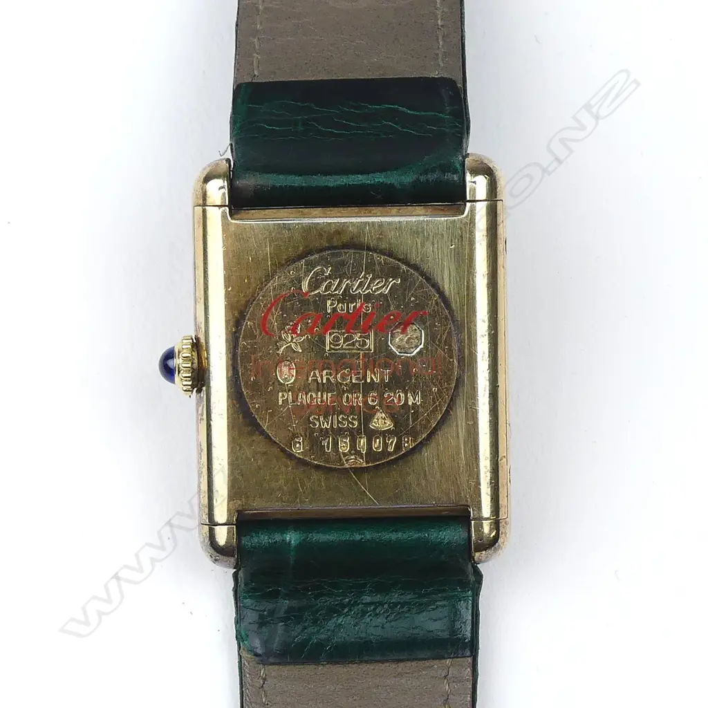 A Must de Cartier vermeil tank wristwatch Image 1++