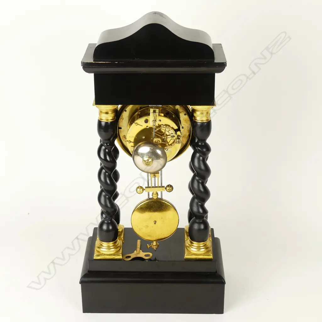 A French 19thC portico clock Image 1++