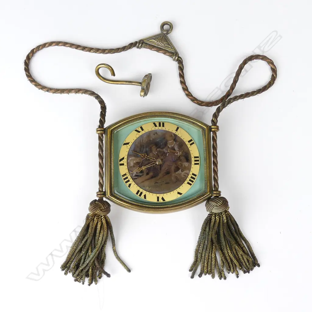 A c.1920 French gilt hanging parlour clock Image 1++